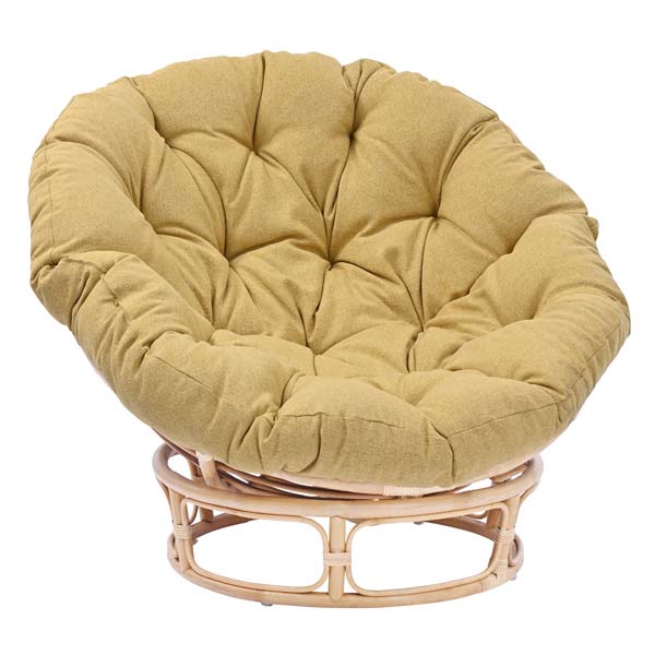 パパサンチェア ラタン パラボラチェア 軽量 クッション ナチュラル