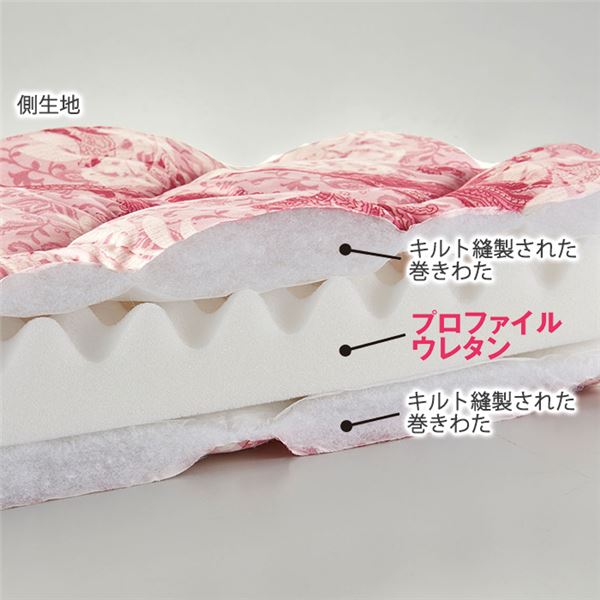 ブティック 送料無料 軽量 敷布団 シングル 100×210cm ピンク 抗菌