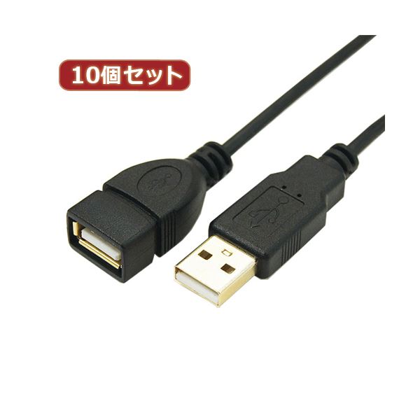 変換名人 10個セット 極細USBケーブルAオス-Aメス 5m USB2A-AB CA500X10 品質検査済