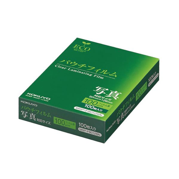 まとめ コクヨ パウチフィルム 写真サイズ用100μ MSP-F90126N 1パック 100枚 2021新入荷