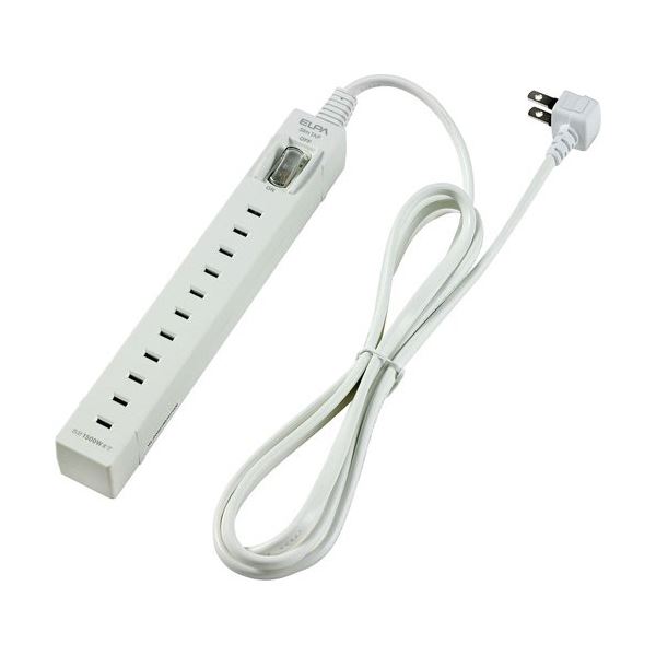 売れ筋】 まとめ ELPAフリー挿し込み式スリムタップ 集中スイッチ付 5