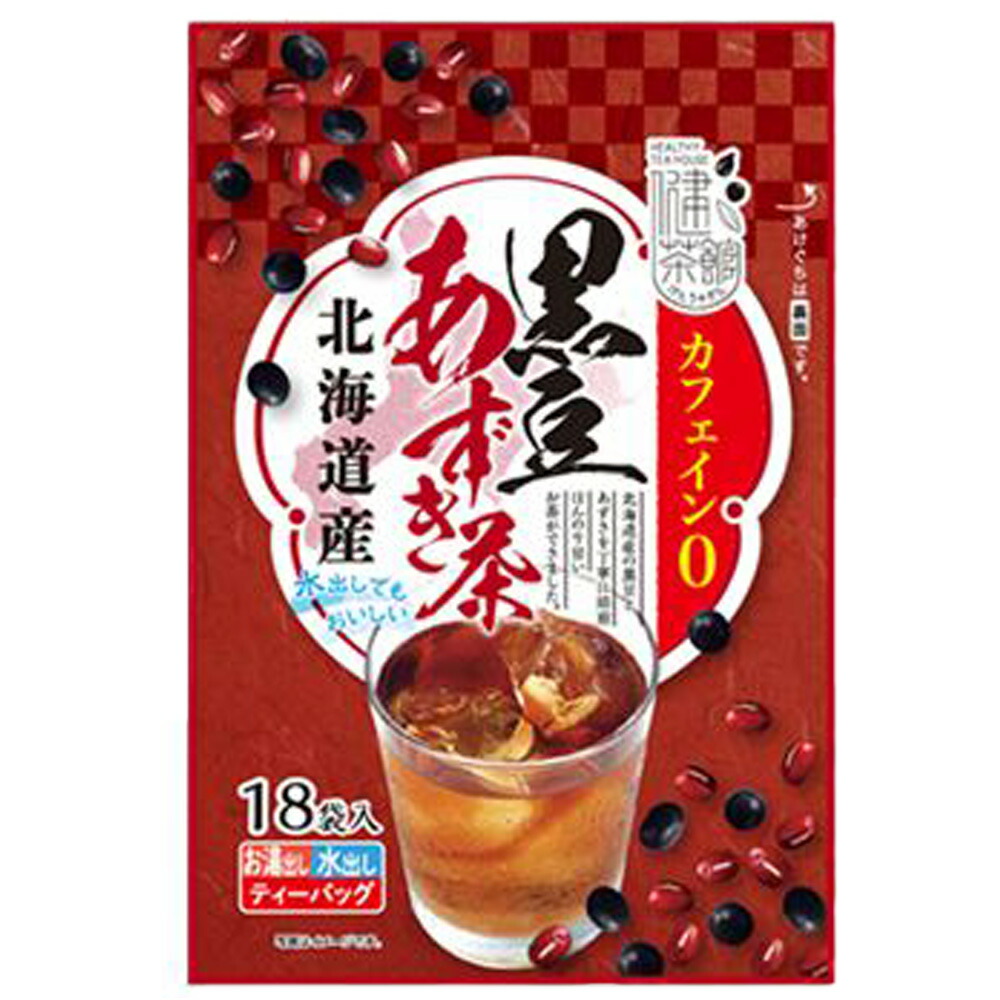 健茶館 北海道産 黒豆あずき茶18P (ケース入数