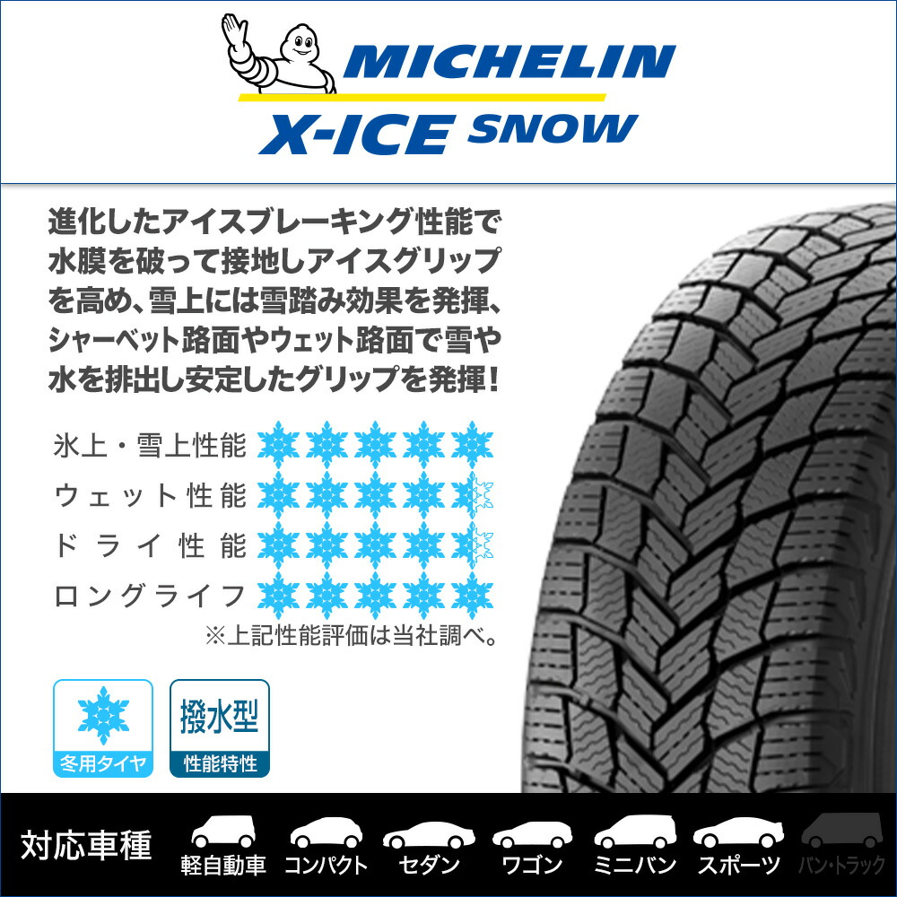 新品スタッドレスタイヤホイール4本セットBADXD,O,S(DOS)ガビアルIIIディープメタル15インチ5.5JミシュランX-アイスX-ICESNOW185/65R1592TXL(2021年製)