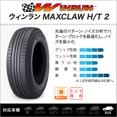 マラソン中はp5倍 さらに7 5は楽天カード5倍day Winrun 2 265 70r17 ホイール ウインラン ウィンラン Maxclaw アルミ H T 2 265 70r17 115t 数量限定価格 サマータイヤ単品