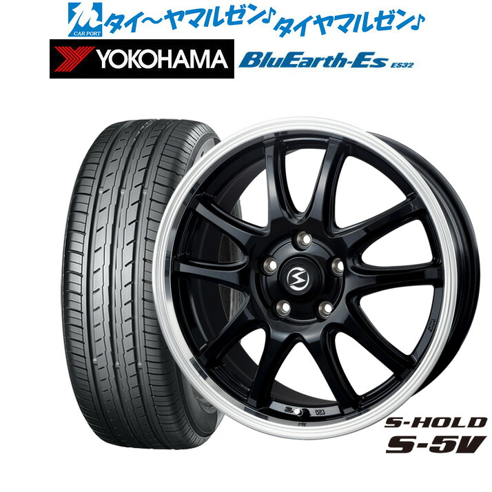 新品 サマータイヤ ホイール4本セット BADX エスホールド S-5V(5穴) 17インチ 7.0J ヨコハマ BluEarth-ES ブルーアースイーエス ES32 215/60R17
