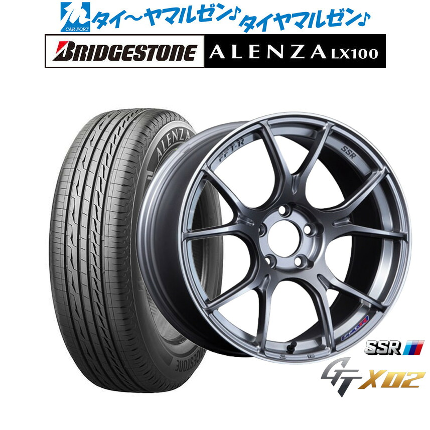 [マラソン期間]割引クーポン配布 新品 サマータイヤ ホイール4本セット タナベ SSR GT X02 18インチ 7.5J ブリヂストン ALENZA アレンザ LX100 215/50R18
