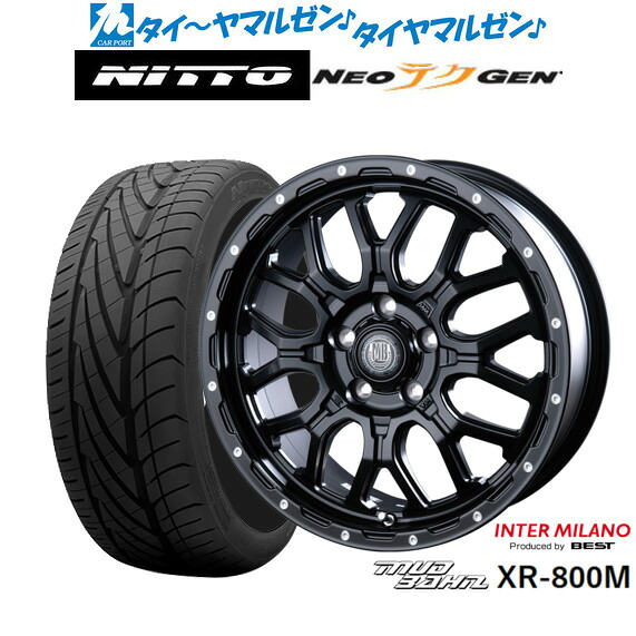 新品 サマータイヤ ホイール4本セットインターミラノ マッドバーン XR-800M17インチ 7.0JNITTO NEO GEN 205/40R17｜カーポートマルゼン 店