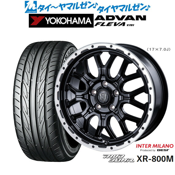 新品 サマータイヤ ホイール4本セットインターミラノ マッドバーン XR-800M17インチ 7.0Jヨコハマ ADVAN アドバン フレバ V701225/50R17｜カーポートマルゼン 店