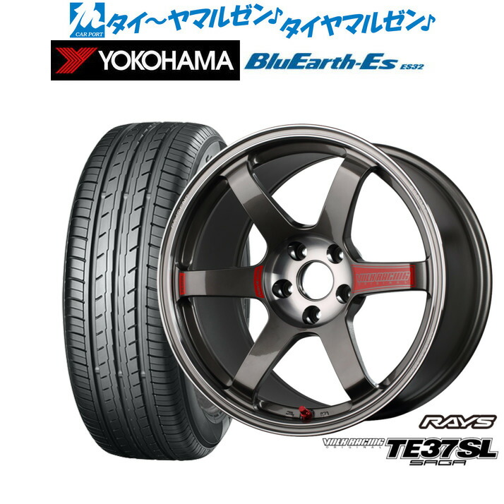 [マラソン期間]割引クーポン配布新品 サマータイヤ ホイール4本セットレイズ ボルクレーシング TE37 サーガ SL18インチ 8.5Jヨコハマ BluEarth-ES ブルーアースイーエス ES32215/45R18｜カーポートマルゼン 店
