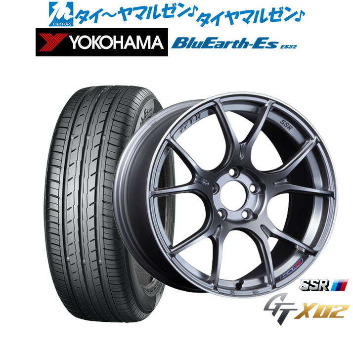 [ﾏﾗｿﾝ期間]P最大42倍&ｸｰﾎﾟﾝ配布 新品 サマータイヤ ホイール4本セット タナベ SSR GT X02 17インチ 7.0J ヨコハマ BluEarth-ES ブルーアースイーエス ES32 225/60R17