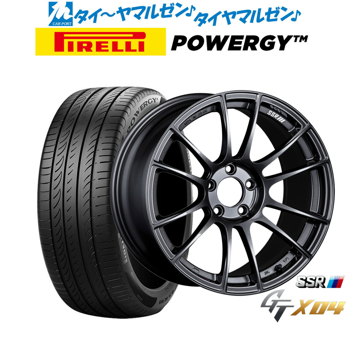 新品 サマータイヤ ホイール4本セットタナベ SSR GT X0418インチ 7.5Jピレリ POWERGY (パワジー)235/50R18|カーポートマルゼン 店