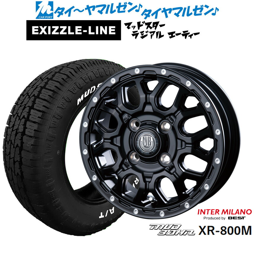 新品 オフロードタイヤ ホイール4本セット インターミラノ マッドバーン XR-800M 14インチ 4.5J エクシズルライン MUDSTAR マッドスター RADIAL ラジアル A/T 155/65R14