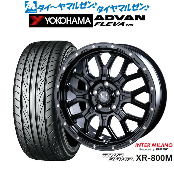 新品 サマータイヤ ホイール4本セットインターミラノ マッドバーン XR-800M17インチ 7.0Jヨコハマ ADVAN アドバン フレバ V701225/50R17｜カーポートマルゼン 店