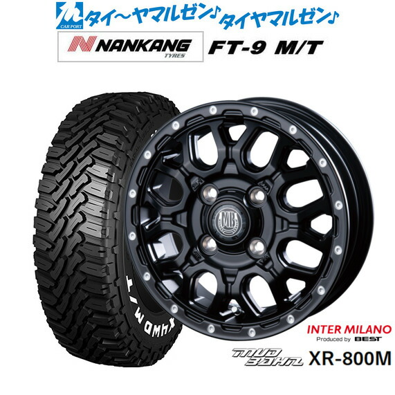 新品 サマータイヤ ホイール4本セット インターミラノ マッドバーン XR-800M 15インチ 4.5J ナンカン NANKANG FT-9 M/T 165/60R15