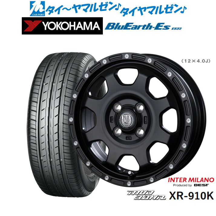 新品 サマータイヤ ホイール4本セット インターミラノ マッドバーン XR-910K 15インチ 4.5J ヨコハマ BluEarth-ES ブルーアースイーエス ES32 165/60R15