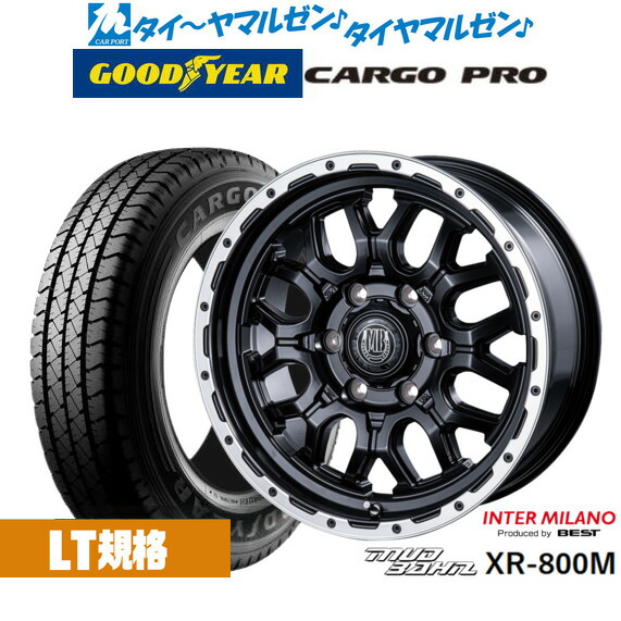 [18日]割引クーポン配布 新品 サマータイヤ ホイール4本セット インターミラノ マッドバーン XR-800M 15インチ 6.0J グッドイヤー カーゴ プロ 195/80R15