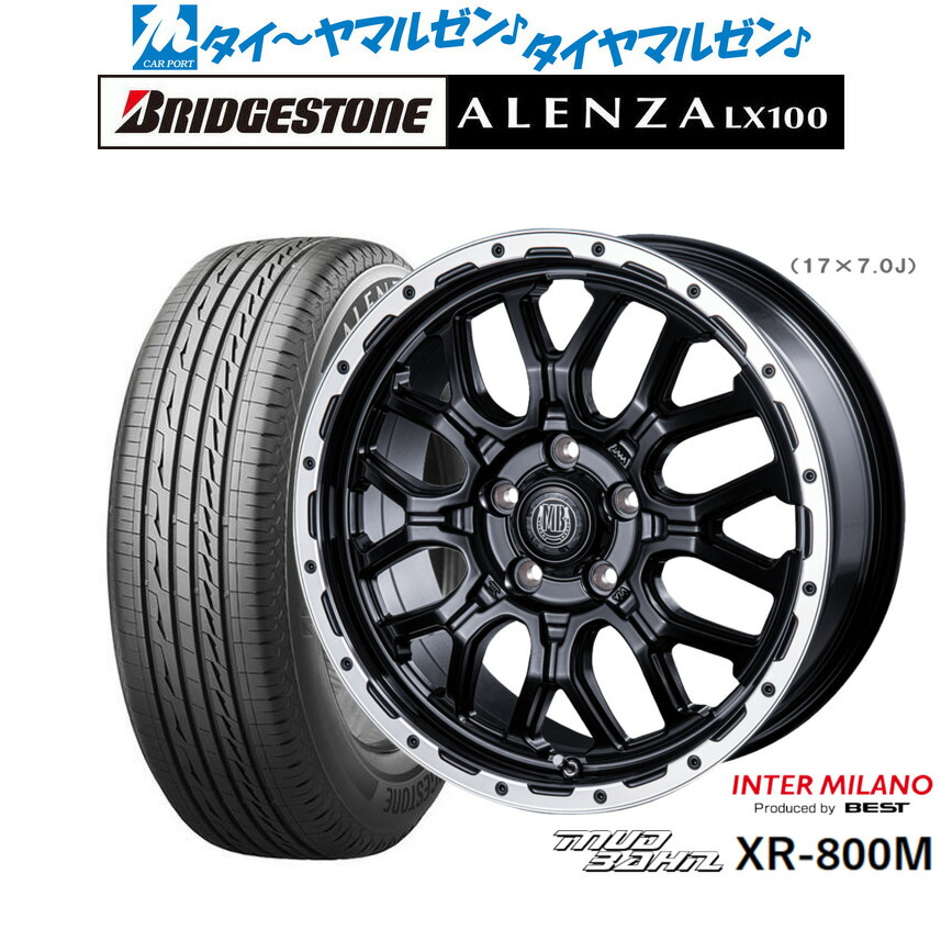[ﾏﾗｿﾝ期間]P最大42倍&ｸｰﾎﾟﾝ配布 新品 サマータイヤ ホイール4本セット インターミラノ マッドバーン XR-800M 18インチ 7.5J ブリヂストン ALENZA アレンザ LX100 215/50R18