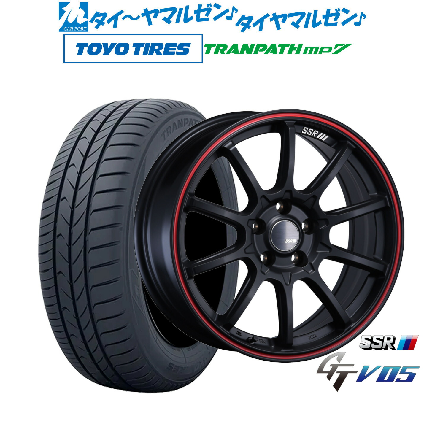 新品 サマータイヤ ホイール4本セットタナベ SSR GT V0518インチ 7.5Jトーヨータイヤ トランパス TRANPATH mp7 215/45R18|カーポートマルゼン 店