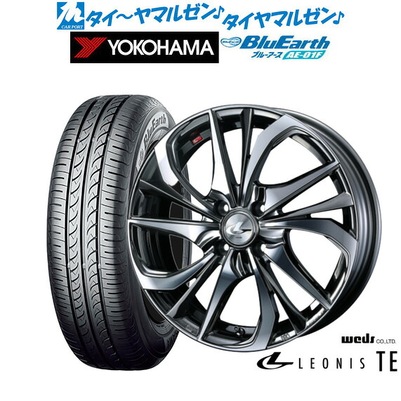 [ﾏﾗｿﾝ期間]P最大42倍&ｸｰﾎﾟﾝ配布 新品 サマータイヤ ホイール4本セット ウェッズ レオニス TE 16インチ 6.0J ヨコハマ BluEarth ブルーアース (AE-01F) 195/60R16