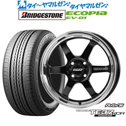 [18日]割引クーポン配布 新品 サマータイヤ ホイール4本セット レイズ ボルクレーシング TE37 KCR PROGRESSIVE MODEL 16インチ 6.0J ブリヂストン ECOPIA エコピア EV-01 205/55R16