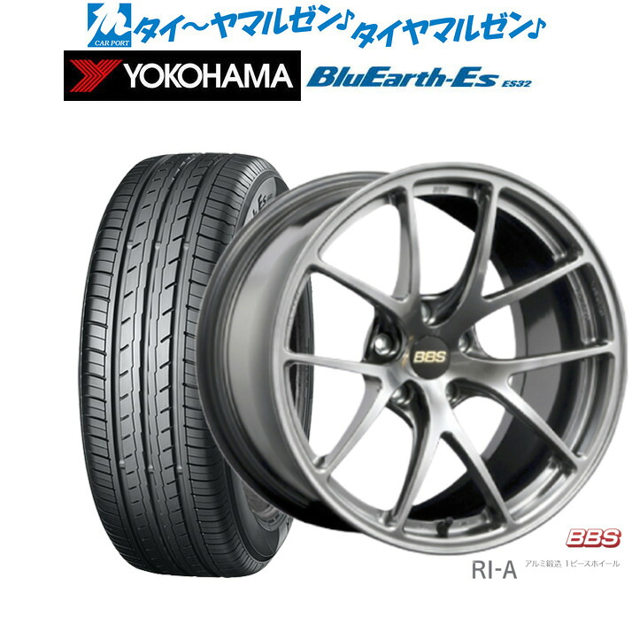 [ﾏﾗｿﾝ期間]P最大42倍&ｸｰﾎﾟﾝ配布 新品 サマータイヤ ホイール4本セット BBS JAPAN RI-A 18インチ 8.5J ヨコハマ BluEarth-ES ブルーアースイーエス ES32 215/45R18