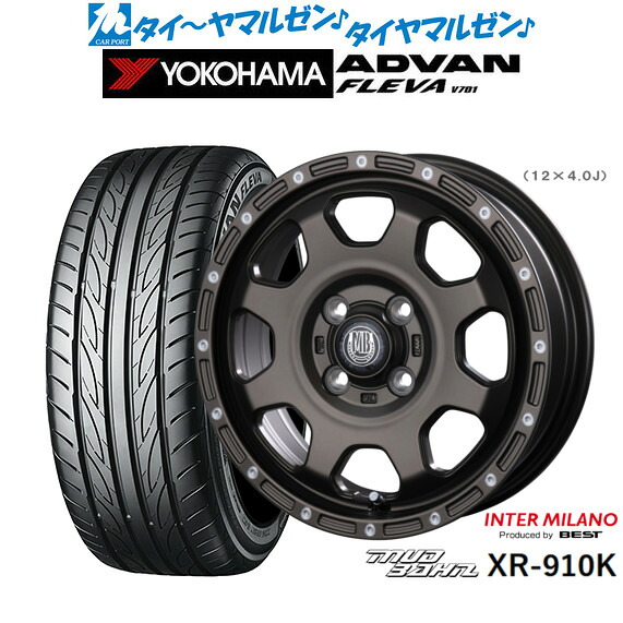 新品 サマータイヤ ホイール4本セットインターミラノ マッドバーン XR-910K15インチ 4.5Jヨコハマ ADVAN アドバン フレバ V701165/50R15｜カーポートマルゼン 店