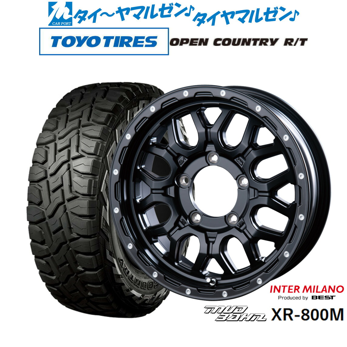 新品 オフロードタイヤ ホイール4本セット インターミラノ マッドバーン XR-800M 16インチ 5.5J トーヨータイヤ OPEN COUNTRY オープンカントリー RT 215/70R16