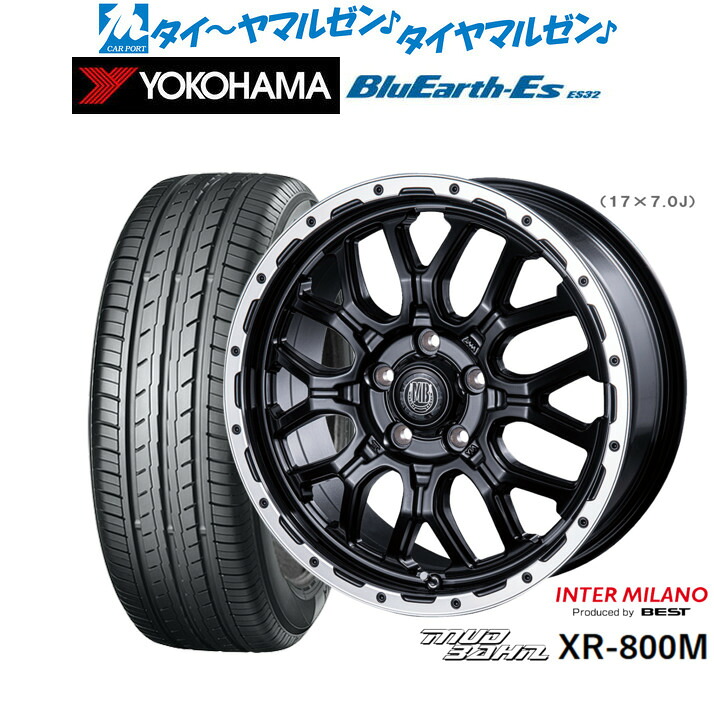 新品 サマータイヤ ホイール4本セット インターミラノ マッドバーン XR-800M 17インチ 7.0J ヨコハマ BluEarth-ES ブルーアースイーエス ES32 225/50R17