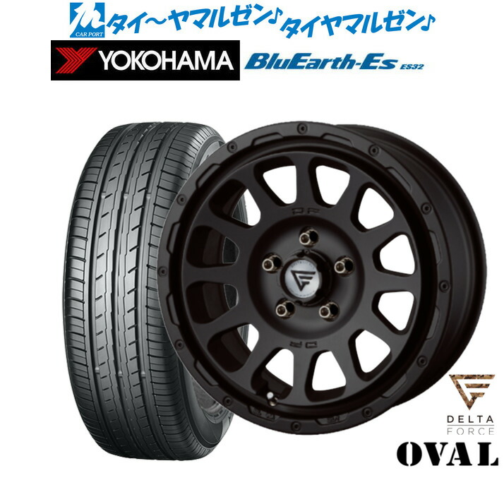新品 サマータイヤ ホイール4本セット FORCE デルタフォース OVAL(オーバル) 17インチ 7.0J ヨコハマ BluEarth-ES ブルーアースイーエス ES32 215/55R17