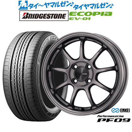 新品 サマータイヤ ホイール4本セット エンケイ PF09 15インチ 6.0J ブリヂストン ECOPIA エコピア EV-01 175/55R15