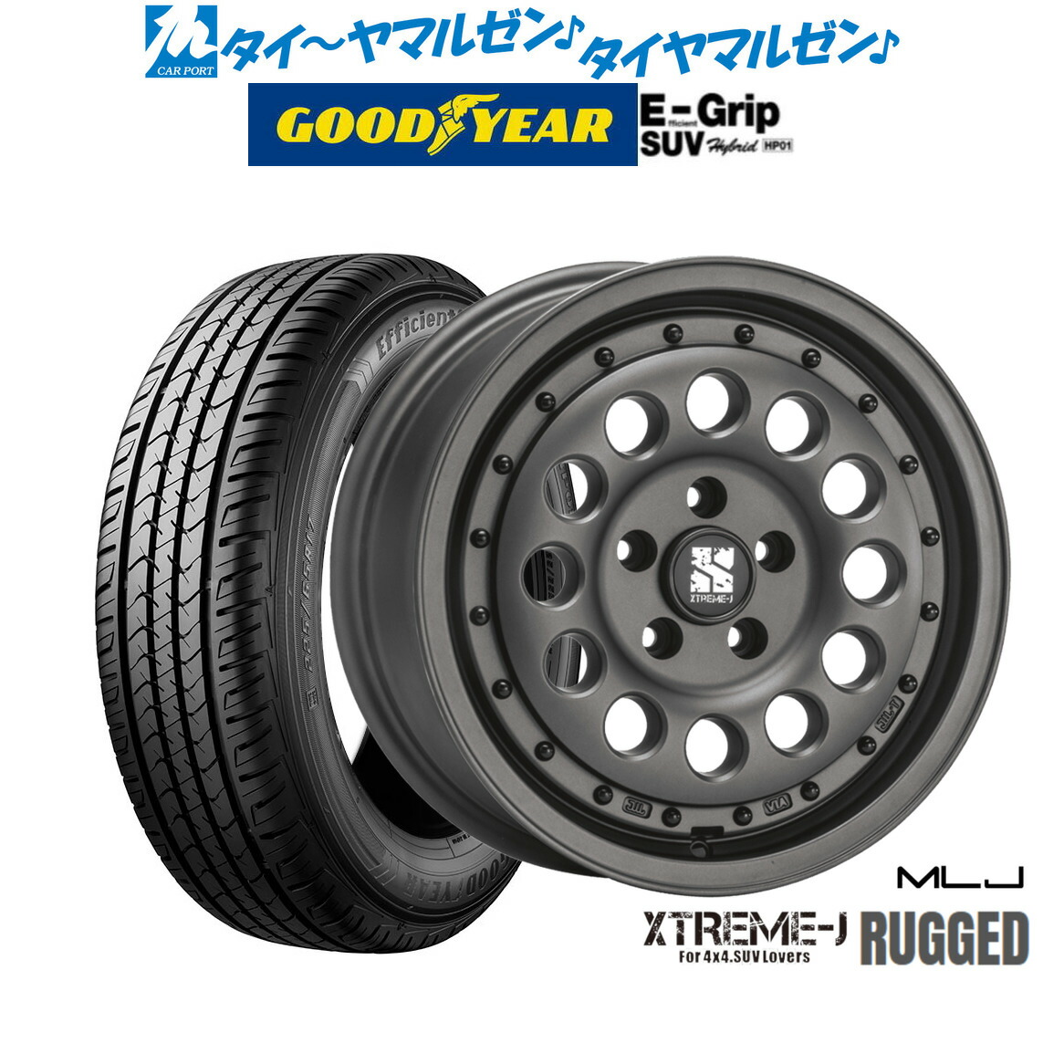 新品 サマータイヤ ホイール4本セット MLJ エクストリーム ラギッド 16インチ 6.5J グッドイヤー エフィシエント グリップ SUV HP01 215/65R16