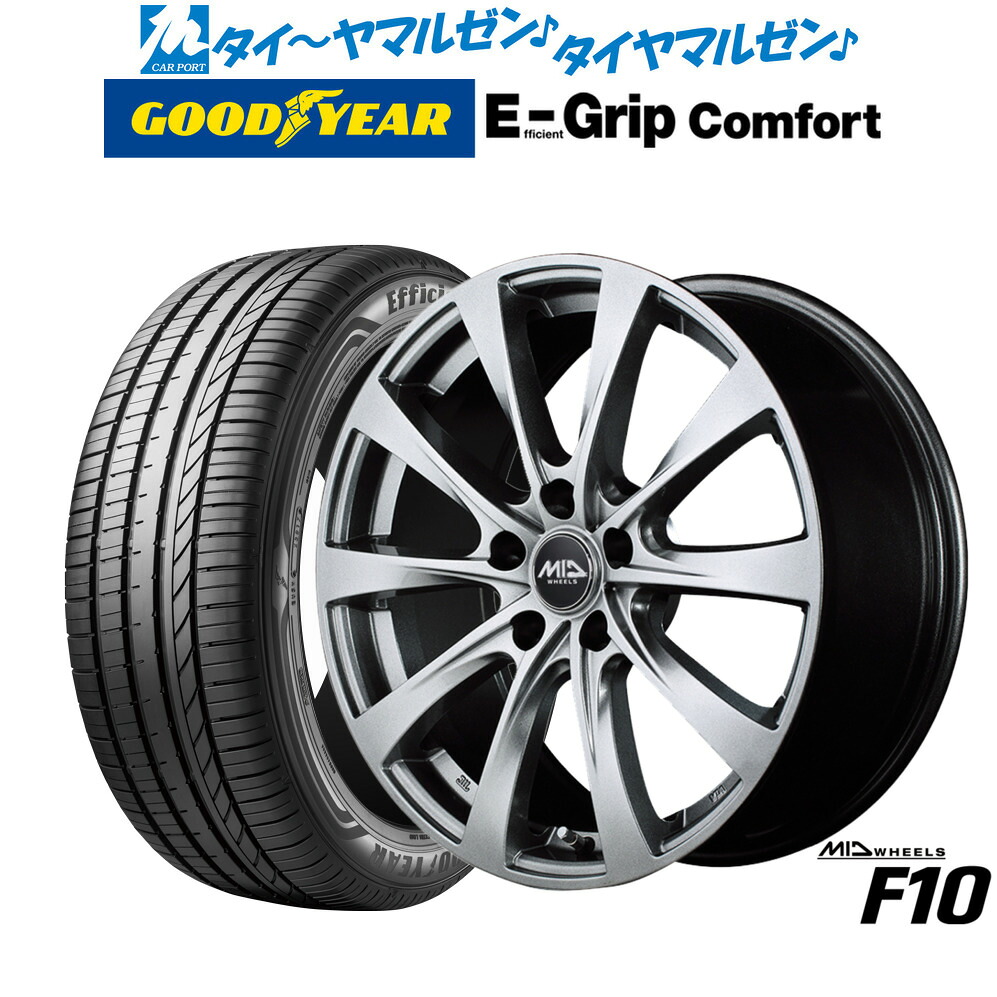 新品 サマータイヤ ホイール4本セット MID ホイールズ F10 15インチ 6.0J グッドイヤー エフィシエント グリップ コンフォート 185/65R15