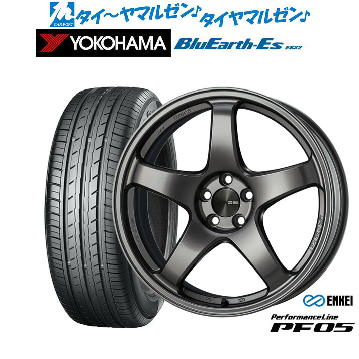 新品 サマータイヤ ホイール4本セットエンケイ PF0517インチ 7.0Jヨコハマ BluEarth-ES ブルーアースイーエス ES32215/55R17|カーポートマルゼン 店