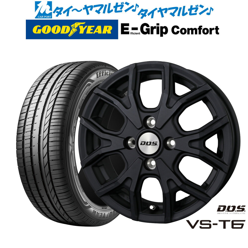 [マラソン期間]割引クーポン配布新品 サマータイヤ ホイール4本セットBADX D,O,S(DOS) VS-T615インチ 4.5Jグッドイヤー エフィシエント グリップ コンフォート165/55R15｜カーポートマルゼン 店