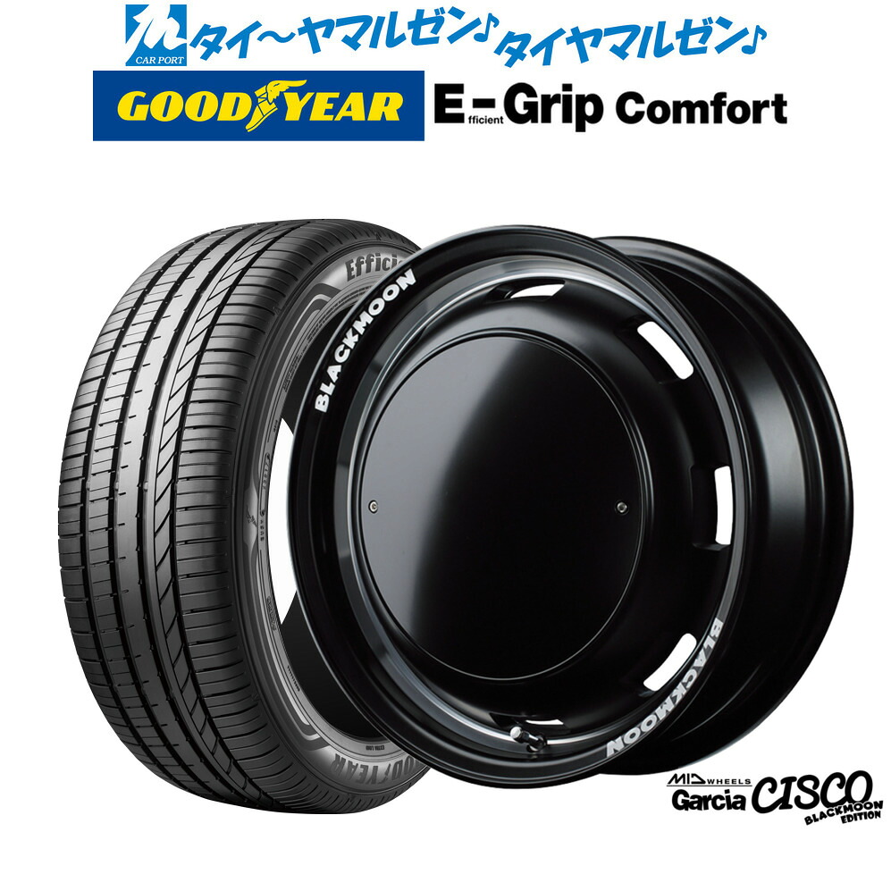 新品 サマータイヤ ホイール4本セット MID ホイールズ ガルシア シスコ BLACKMOON EDITION 14インチ 4.5J グッドイヤー エフィシエント グリップ コンフォート 165/60R14