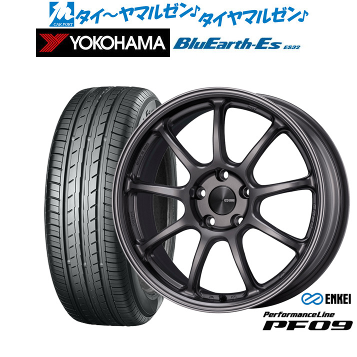 新品 サマータイヤ ホイール4本セット エンケイ PF09 17インチ 7.0J ヨコハマ BluEarth-ES ブルーアースイーエス ES32 215/40R17