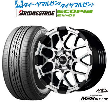 [18日]割引クーポン配布 新品 サマータイヤ ホイール4本セット MID ナイトロパワー M28 バレット S 16インチ 7.0J ブリヂストン ECOPIA エコピア EV-01 205/55R16