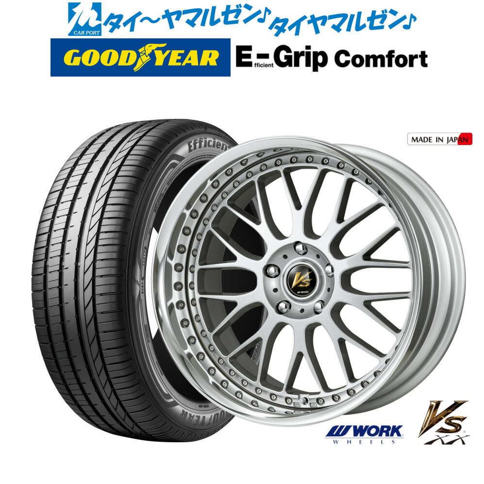 [ﾏﾗｿﾝ期間]P最大42倍&ｸｰﾎﾟﾝ配布 新品 サマータイヤ ホイール4本セット ワーク VS XX 19インチ 8.0J グッドイヤー エフィシエント グリップ コンフォート 215/35R19