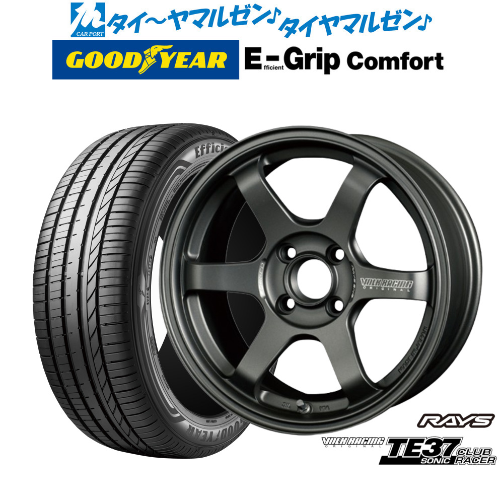 新品 サマータイヤ ホイール4本セットレイズ ボルクレーシング TE37 SONIC(ソニック)クラブレーサー15インチ 7.0Jグッドイヤー エフィシエント グリップ コンフォート175/65R15｜カーポートマルゼン 店 234,000円