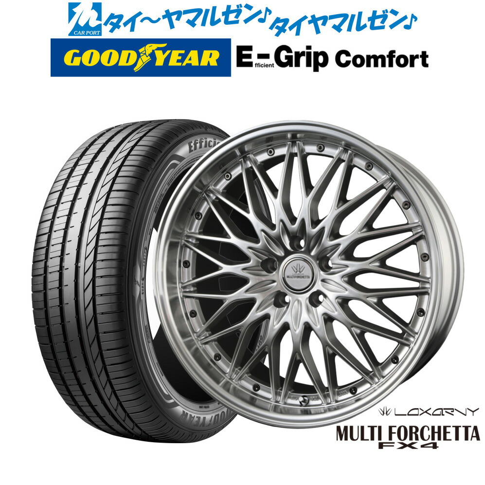[マラソン期間]割引クーポン配布 新品 サマータイヤ ホイール4本セット BADX ロクサーニ マルチフォルケッタ FX4 20インチ 8.5J グッドイヤー エフィシエント グリップ コンフォート 245/40R20