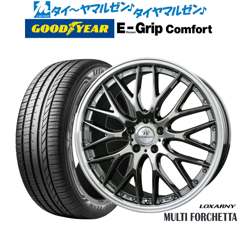 新品 サマータイヤ ホイール4本セット BADX ロクサーニ マルチフォルケッタ 20インチ 8.5J グッドイヤー エフィシエント グリップ コンフォート 245/35R20