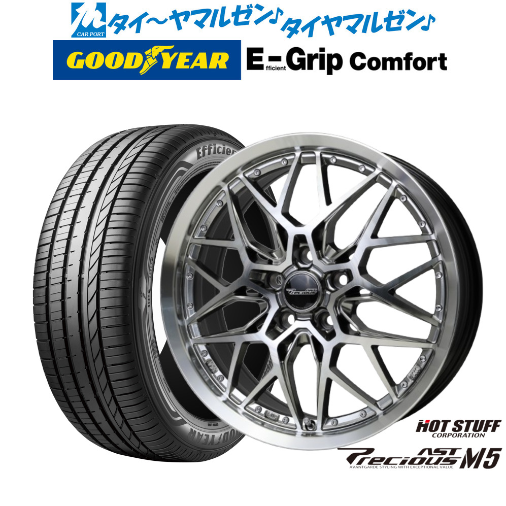 新品 サマータイヤ ホイール4本セット ホットスタッフ プレシャス アスト M5 18インチ 7.0J グッドイヤー エフィシエント グリップ コンフォート 215/40R18