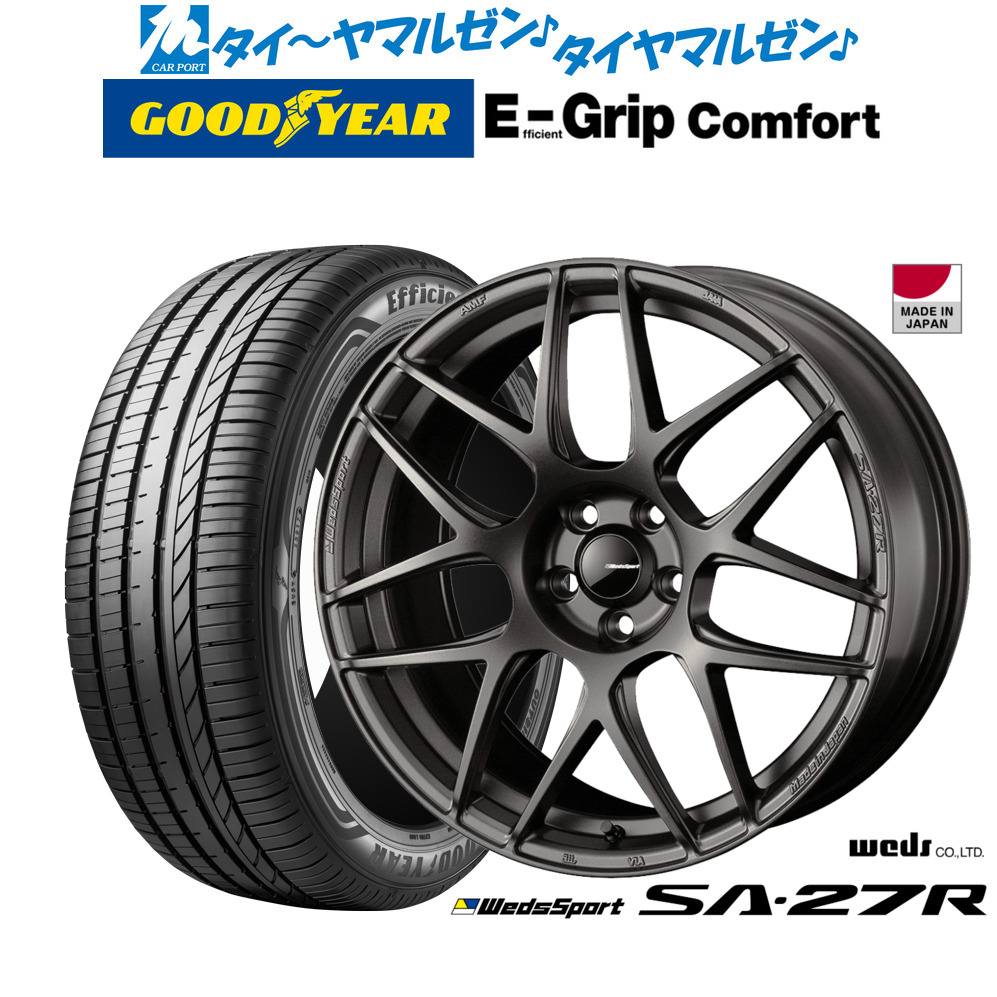 新品 サマータイヤ ホイール4本セットウェッズ ウェッズスポーツ SA-27R18インチ 7.5Jグッドイヤー エフィシエント グリップ コンフォート215/40R18｜カーポートマルゼン 店