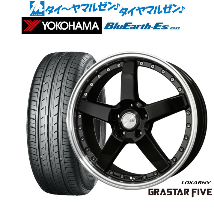 新品 サマータイヤ ホイール4本セット BADX ロクサーニ グラスターファイブ 19インチ 7.5J ヨコハマ BluEarth-ES ブルーアースイーエス ES32 225/35R19
