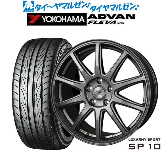 [マラソン期間]割引クーポン配布新品 サマータイヤ ホイール4本セットBADX ロクサーニスポーツ SP1018インチ 7.5Jヨコハマ ADVAN アドバン フレバ V701215/40R18｜カーポートマルゼン 店