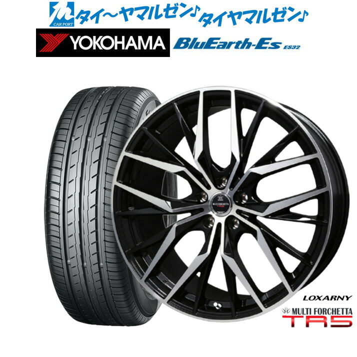 新品 サマータイヤ ホイール4本セット BADX ロクサーニ マルチフォルケッタ TR5 18インチ 7.5J ヨコハマ BluEarth-ES ブルーアースイーエス ES32 215/40R18