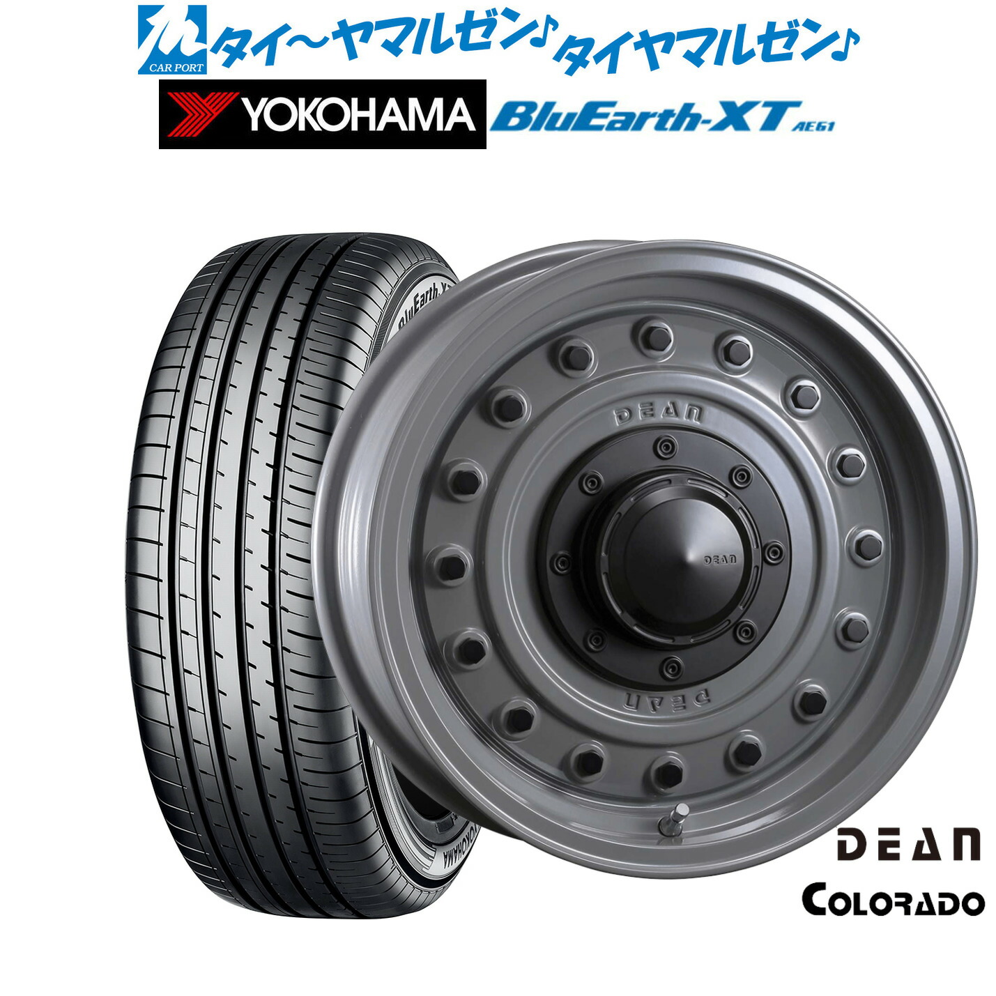 [マラソン期間]割引クーポン配布 新品 サマータイヤ ホイール4本セット クリムソン ディーン コロラド 16インチ 6.5J ヨコハマ BluEarth ブルーアース XT (AE61) 215/70R16