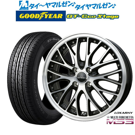 新品 サマータイヤ ホイール4本セットBADX ロクサーニ マルチフォルケッタ MS315インチ 4.5Jグッドイヤー GT-エコ ステージ165/65R15｜カーポートマルゼン 店