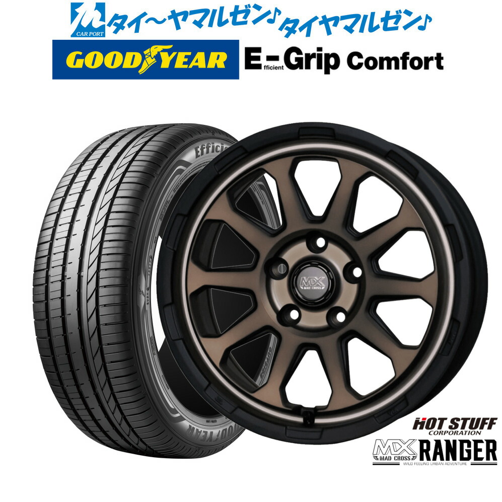 新品 サマータイヤ ホイール4本セット ホットスタッフ マッドクロス レンジャー 17インチ 7.0J グッドイヤー エフィシエント グリップ コンフォート 205/40R17