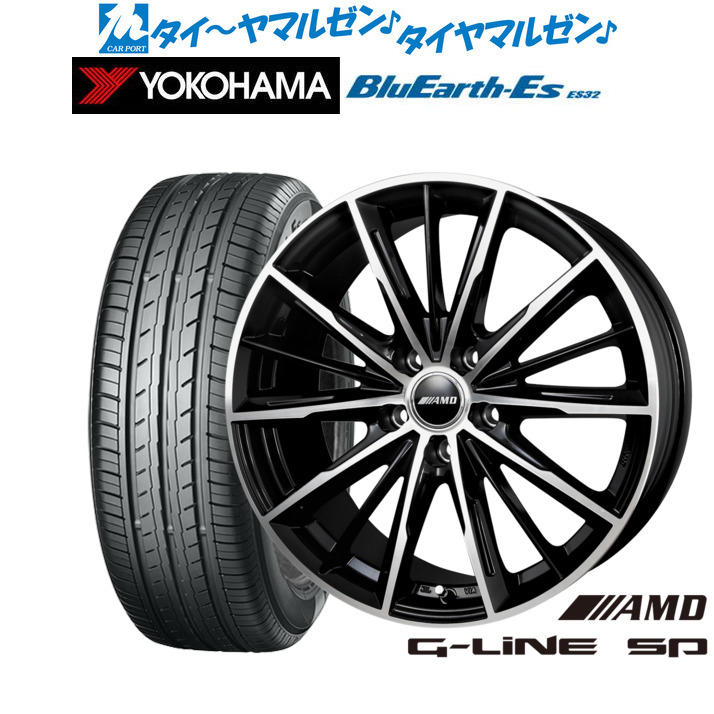 新品 サマータイヤ ホイール4本セットBADX AMD G-Line SP15インチ 6.0Jヨコハマ BluEarth-ES ブルーアースイーエス ES32175/65R15|カーポートマルゼン 店